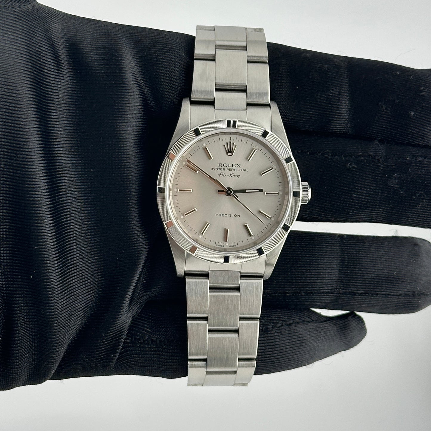 Rolex Air-King Silver Dial on Oyster Ref. 14010 Papers 2002 — view 2