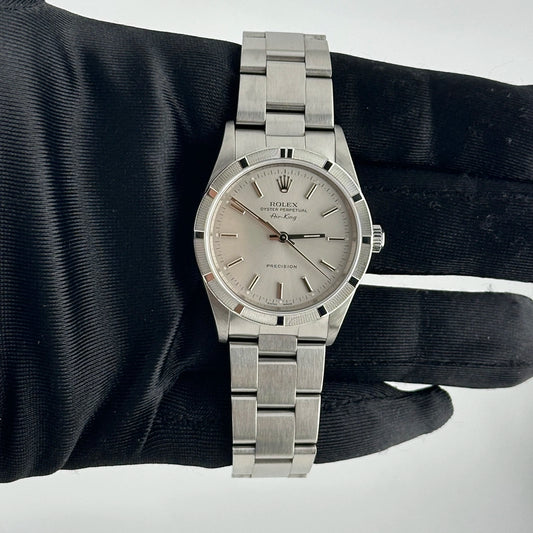 Rolex Air-King Silver Dial on Oyster Ref 14010 with Papers 2002