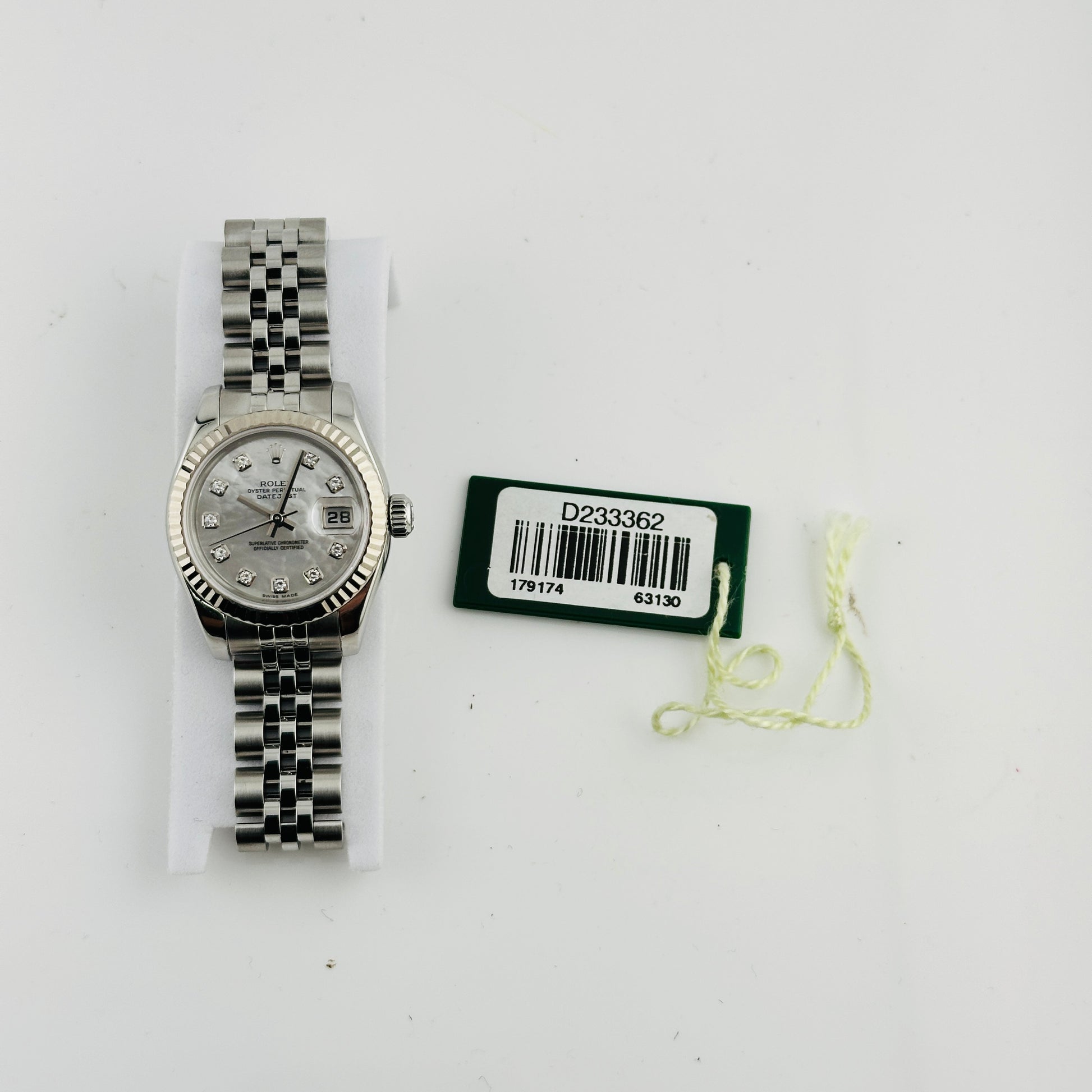 Rolex Datejust Lady White Mop Diamond Dial on Jubilee Hidden Clasp Bracelet Ref. 179174 2006 — view 7