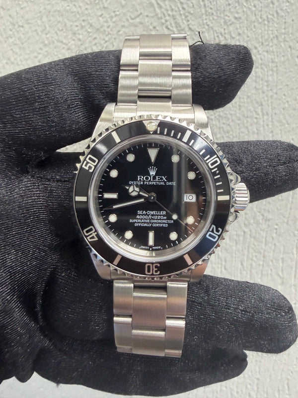 Rolex Sea-Dweller Black Dial on Oyster Ref 16600 with Papers 2000