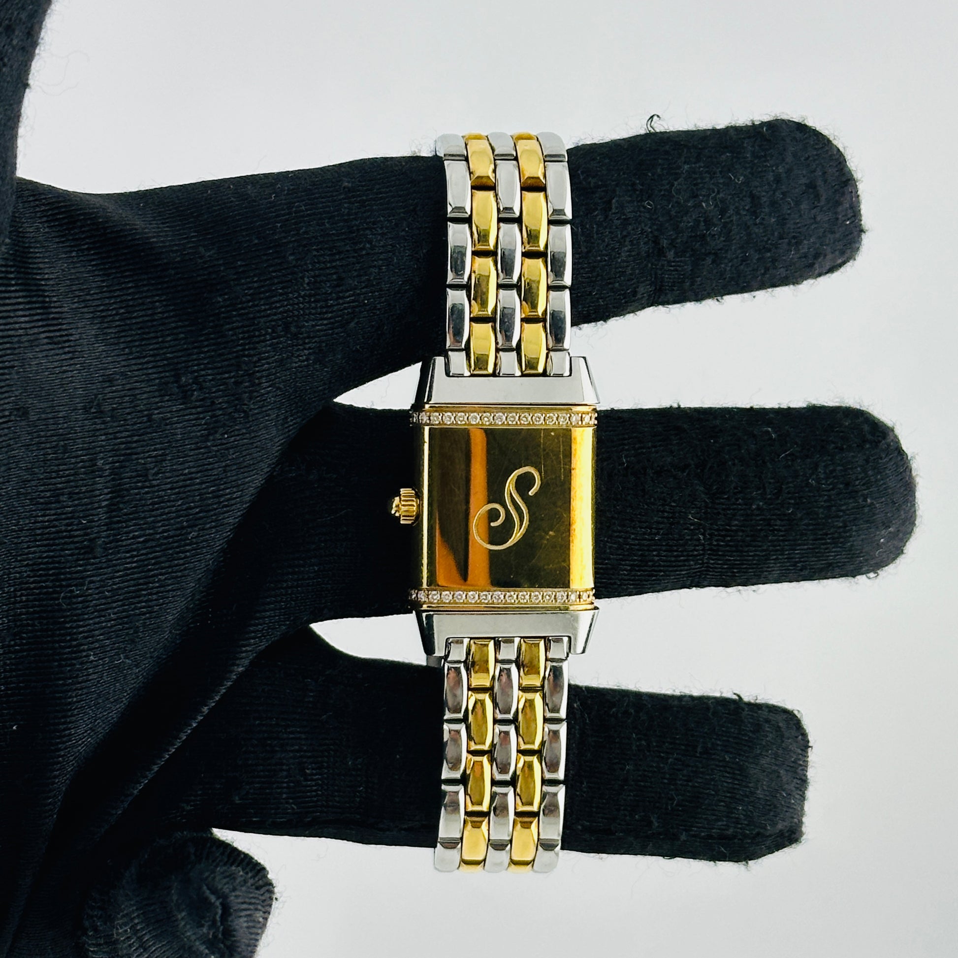 Jaeger Le Coultre Reverso Florale Silver Arabic Dial on 2 Tone Ref. 265.5.08/Q2655120 — view 4