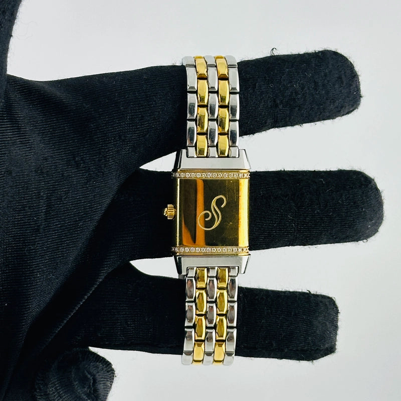 Jaeger LeCoultre Reverso Florale Jaeger Le Coultre Reverso Florale Silver Arabic Dial on 2 Tone Ref 265.5.08/Q2655120