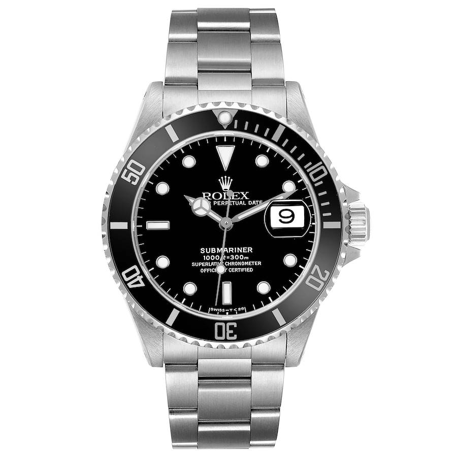 Rolex Submariner Date Black Dial on Oyster Ref. 16610 Papers 2006