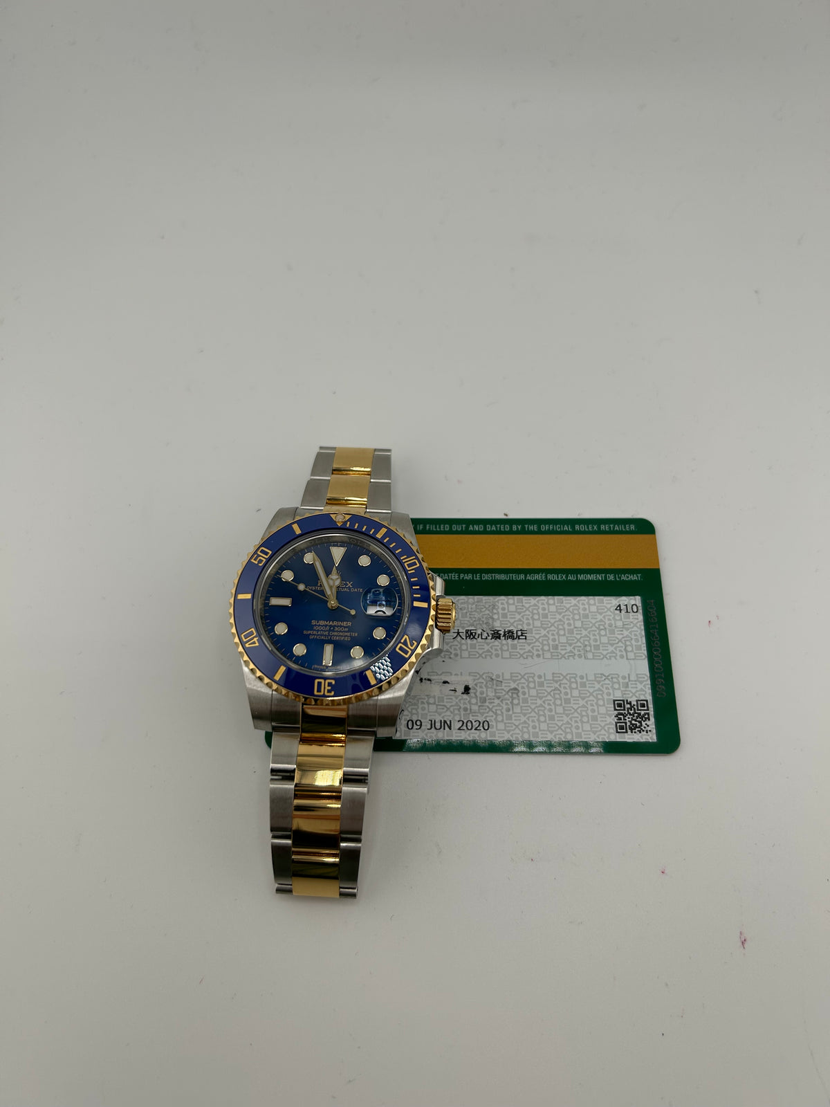 Rolex Submariner Blusey Blue Dial on Oyster Steel Bracelet Ref. 116613LB Card 2020 — view 7