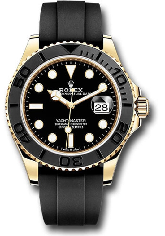 Rolex Yacht-Master Black Dial on Oysterflex Ref 226658 with New Style Card Green 2023