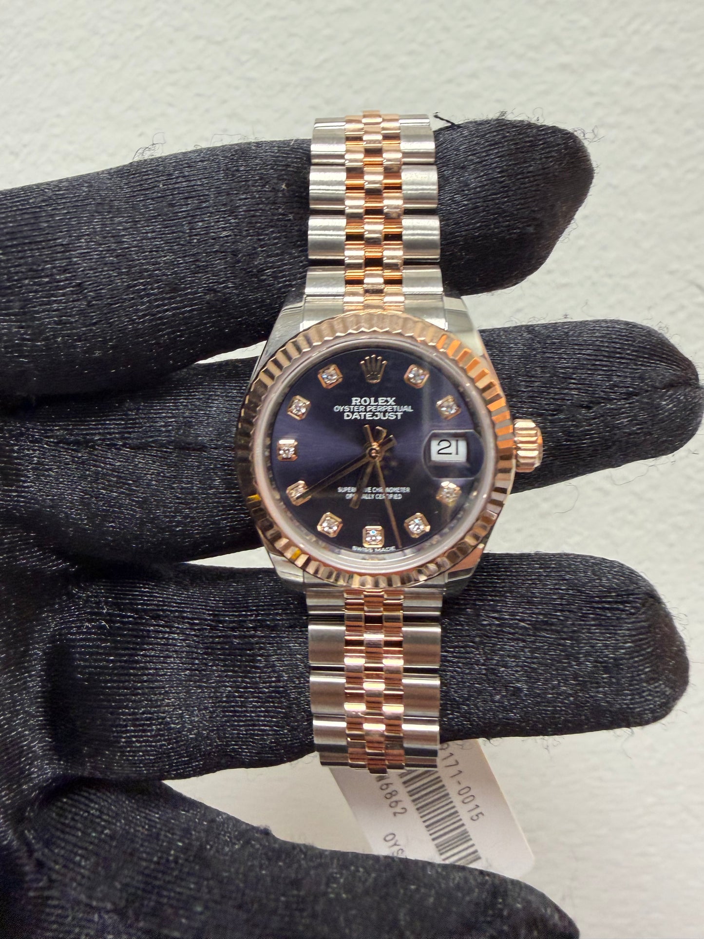 Rolex Datejust Lady Aubergine Diamond Dial on Jubilee Ref. 279171 Card 2017 — view 2