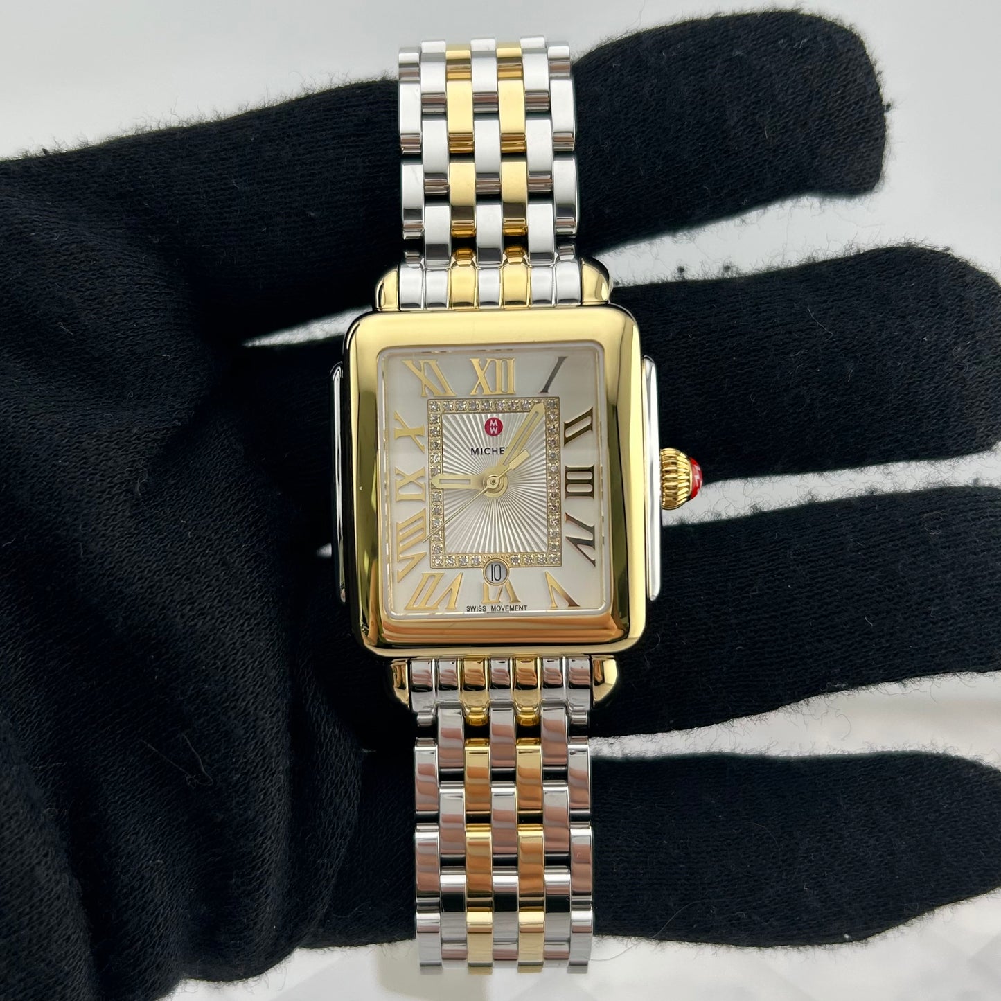 Michele Deco Madison Silver Set With Diamonds Dial Ref. MWW06G000013 Card Open Date — view 2