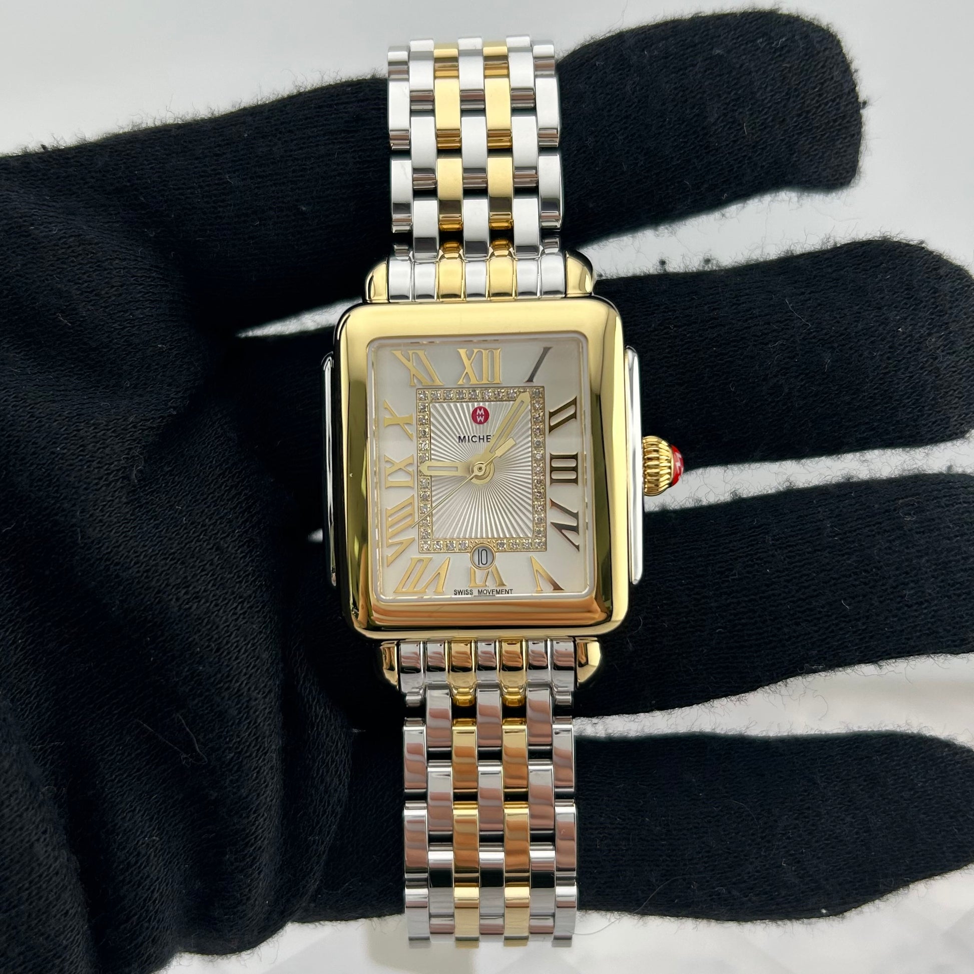 Michele Deco Madison Silver Set With Diamonds Dial Ref. MWW06G000013 Card Open Date — view 2