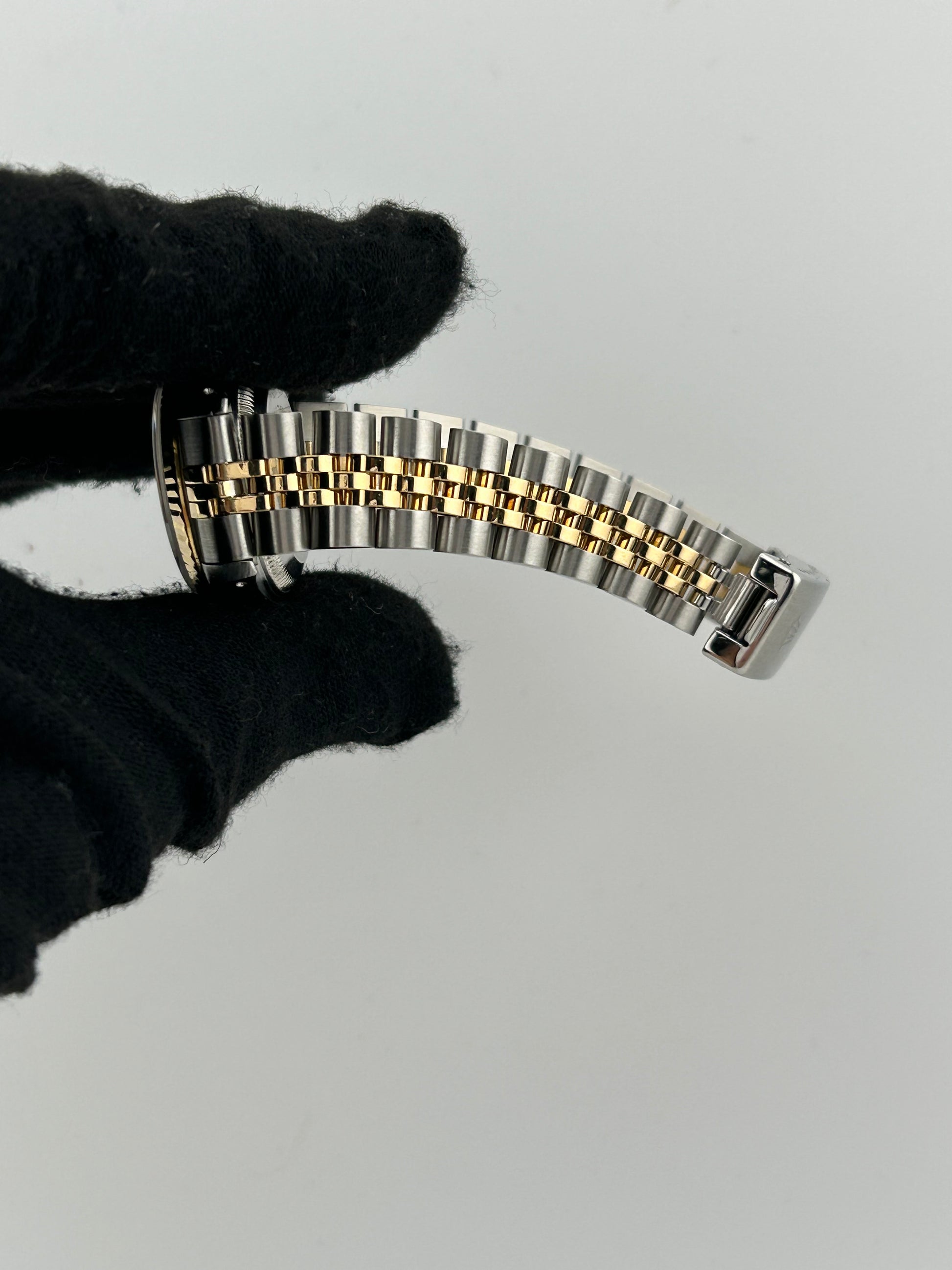 Rolex Datejust Lady Champagne Stick Dial on Jubilee D Link Bracelet Ref. 69173 Card — view 5