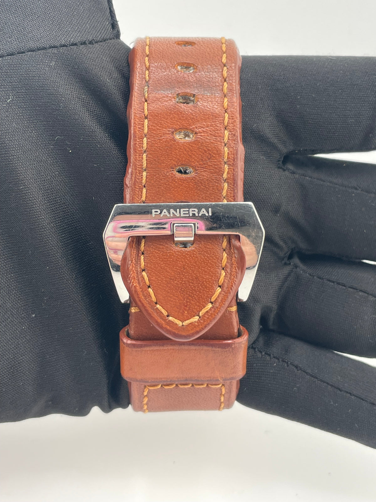 Panerai Luminor Marina Black Dial on Brown Leather Strap Ref. PAM00111 — view 4