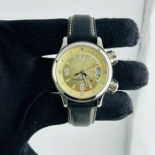 Jaeger-LeCoultre Master Compreor Jaeger Le Coultre Master Compreor Champagne Dial on Am Leather Ref 148.8.60