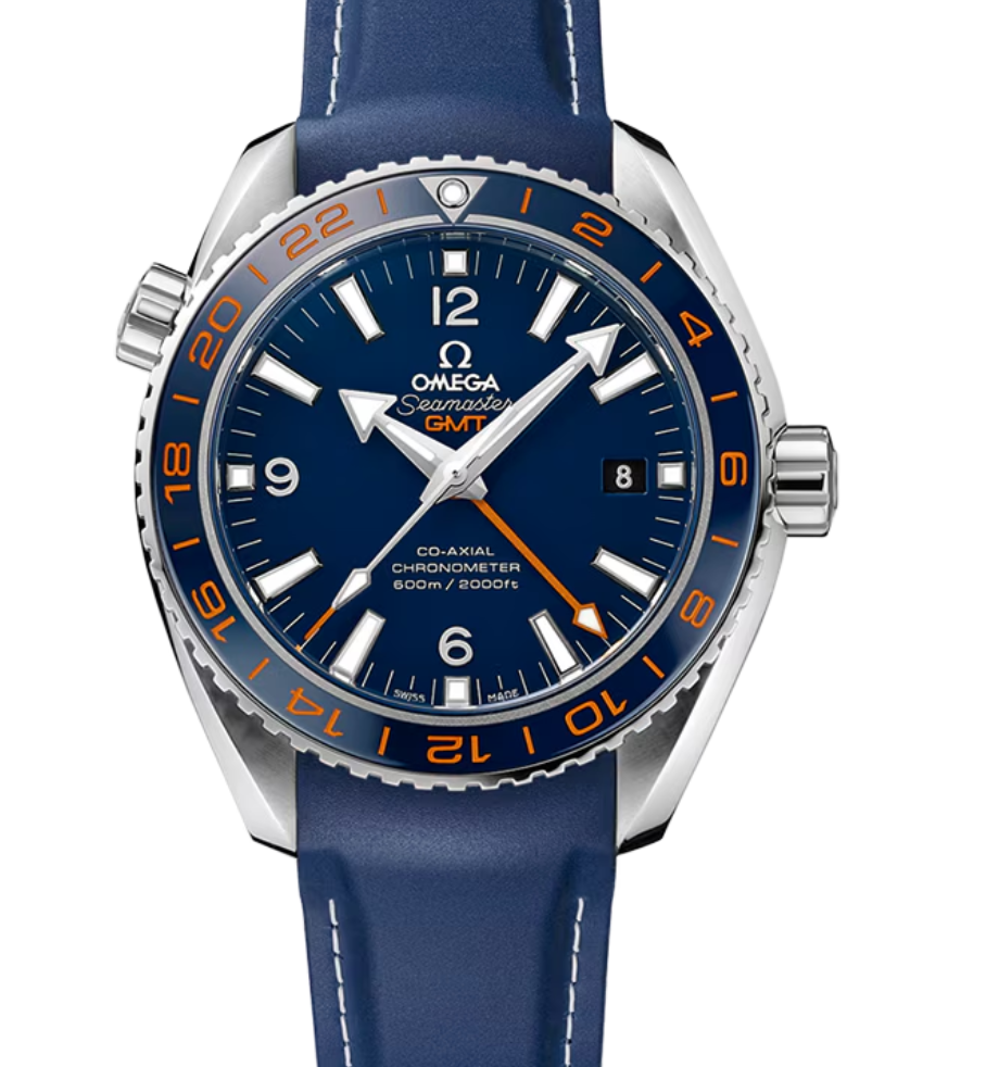 Omega Seamaster Planet Ocean 600M Blue Dial on Blue Rubber Strap Ref. 232.32.44.22.03.001 Card 2019