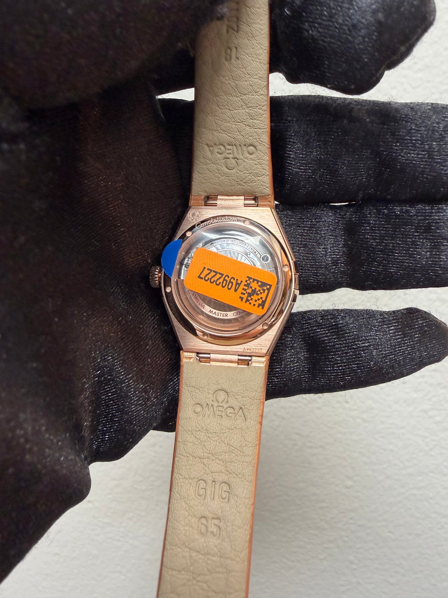 Omega Constellation Co-Axial White Diamond Dial on Leather Strap Ref. 131.53.29.20.52.002 Card Open Date — view 3
