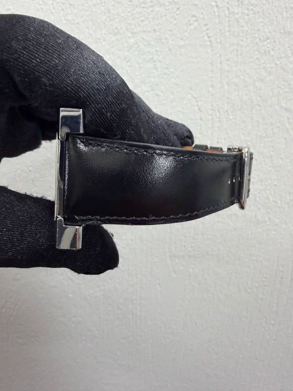 Hermes H Black Dial on Leather Ref HH2.810