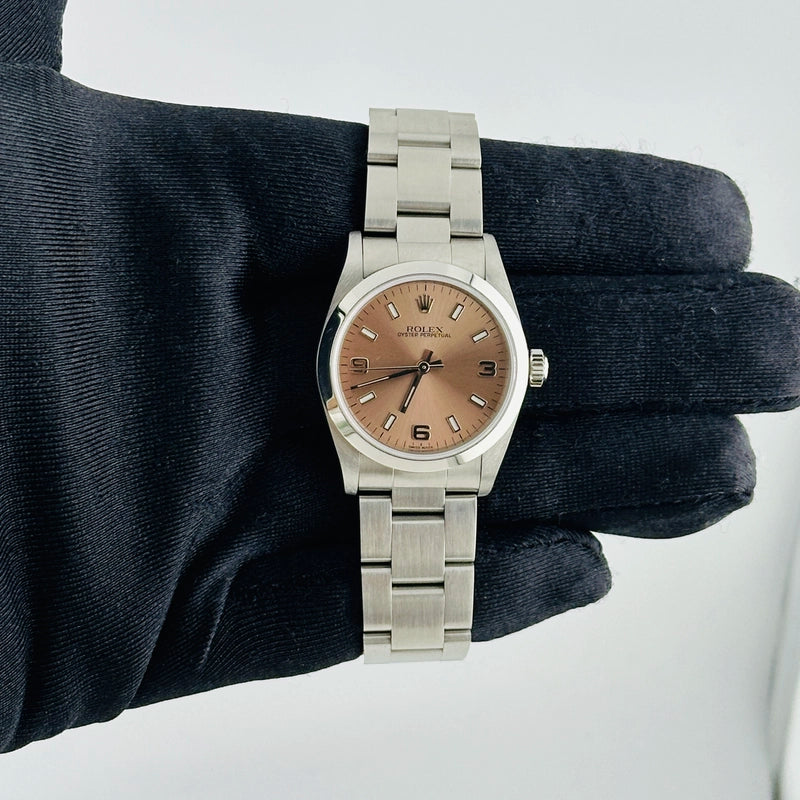 Rolex Oyster Perpetual Salmon Dial on Oyster Ref 77080