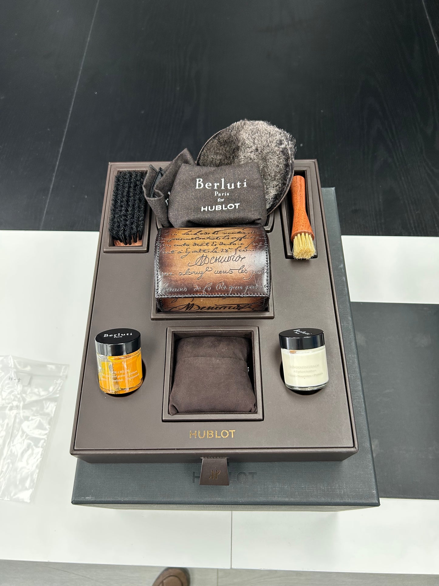 Hublot Berluti Special Edition Brown Leather Dial on Leather Ref. 521.OX.0500.VR.BER17 Card — view 6