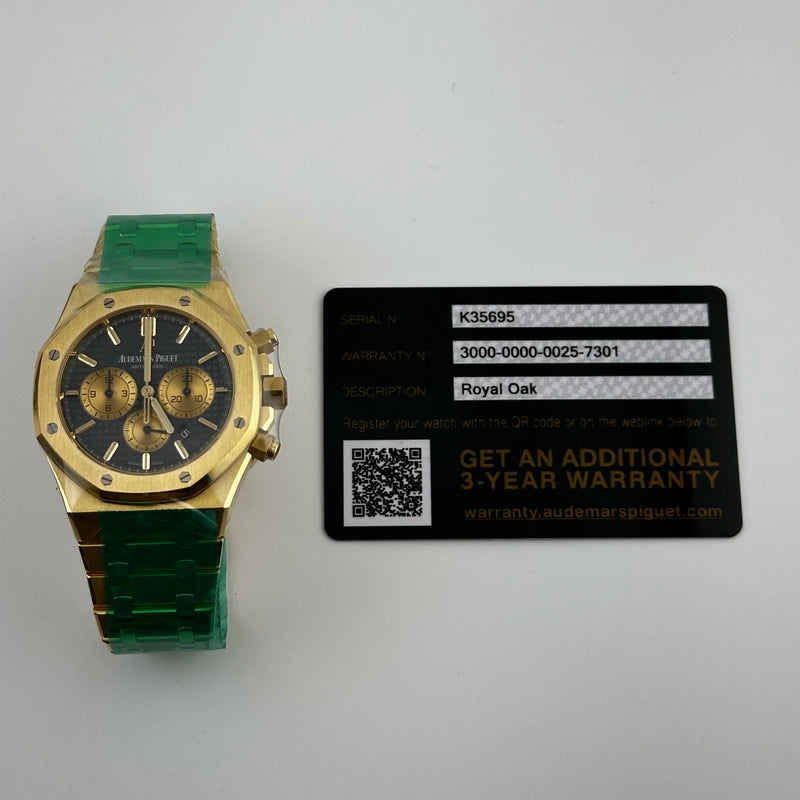 Audemars Piguet Royal Oak Selfwinding Chronograph Blue Dial on Bracelet Ref 26331BA.OO.1220BA.01 with Card 2020