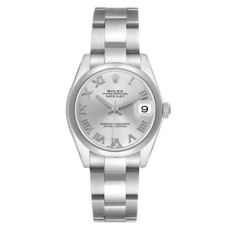 Rolex Datejust Silver Roman Dial on Oyster Ref 178240 with New Style Card White 2018