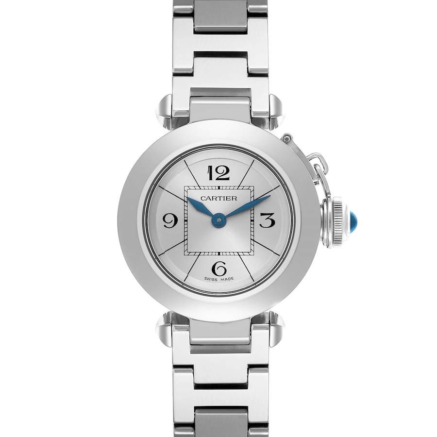 Cartier Miss Pasha Silver Arabic Dial on Stainless Steel Bracelet Ref. 2973 / W314000