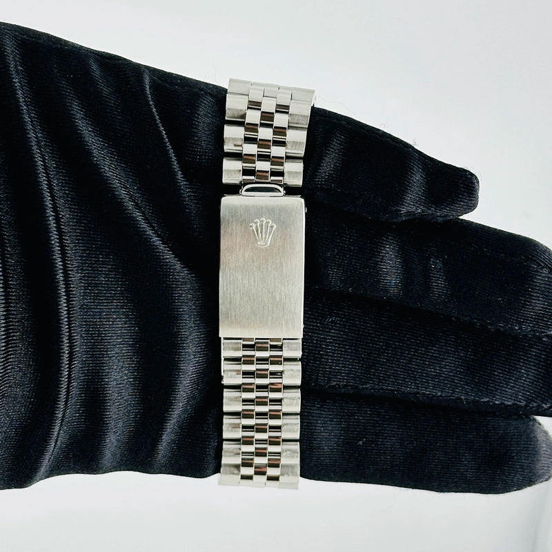 Rolex Datejust Silver Stick Dial on D Link Jubilee Ref 16014
