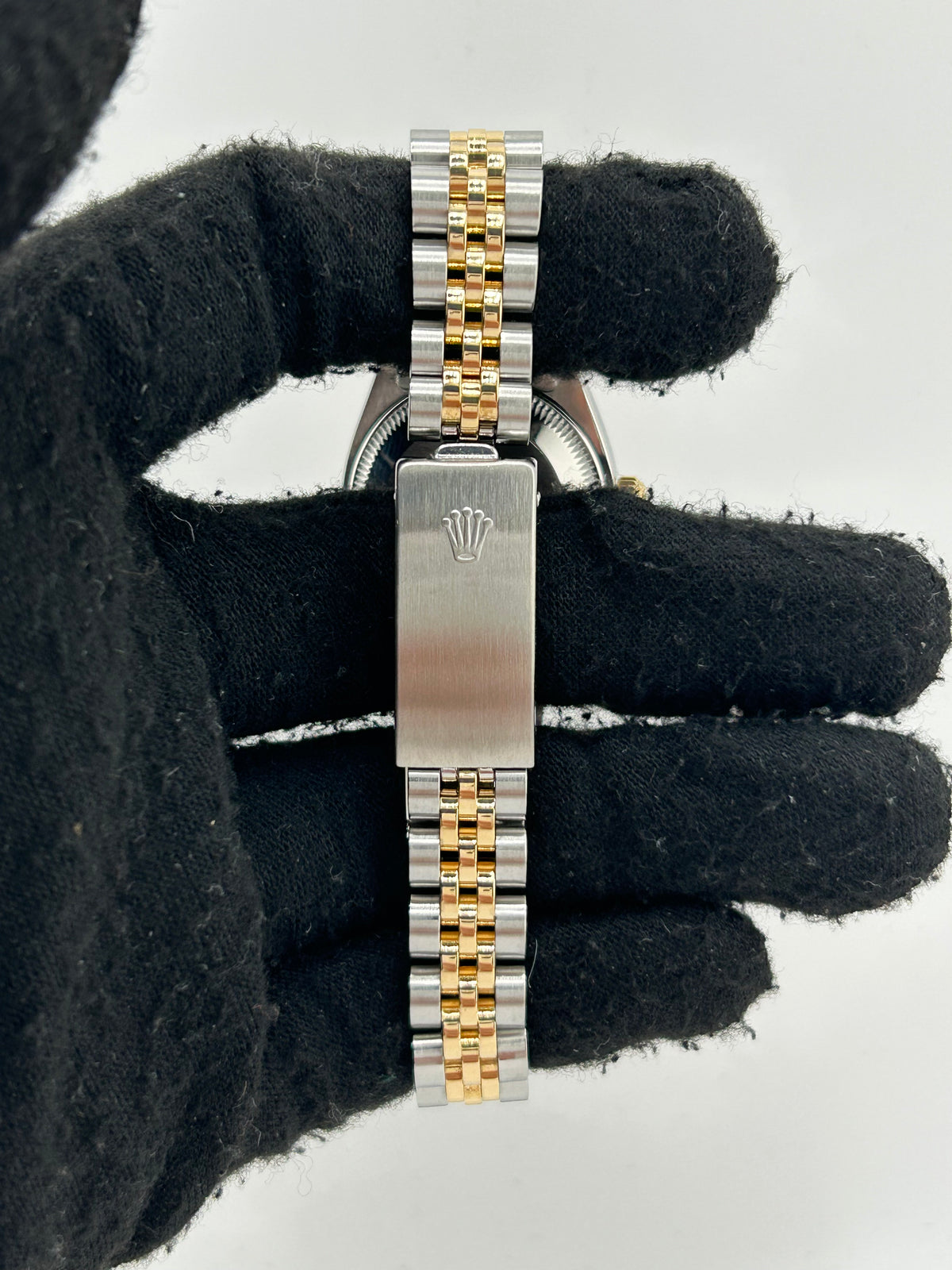 Rolex Date Champagne Stick Dial on 2 Tone Jubilee D Link Bracelet Ref. 6917 1983 — view 3