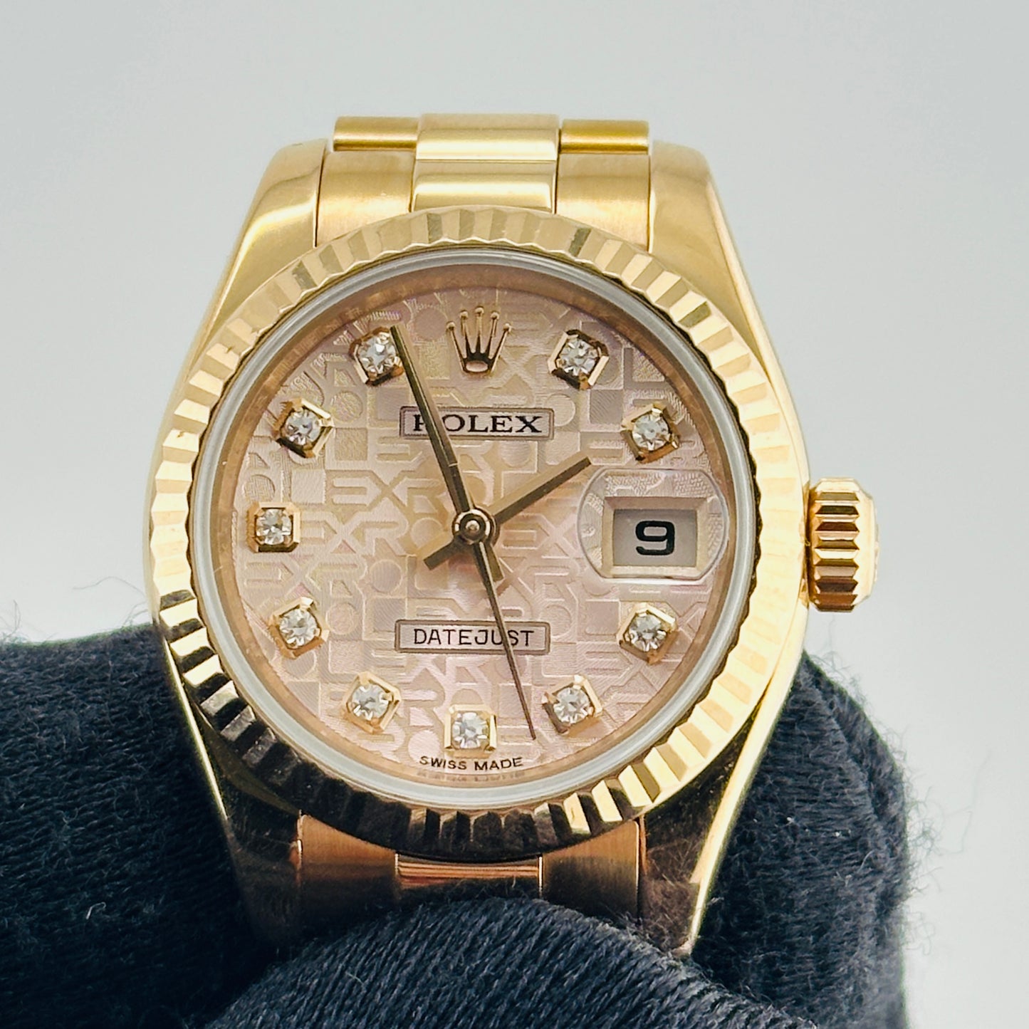 Rolex Datejust Lady President Pink Anniversary Diamond Factory Dial on President Bracelet Ref. 179175 Card 2013 — view 3