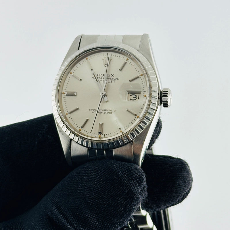 Rolex Datejust Silver Stick Dial on D Link Jubilee Ref 16030