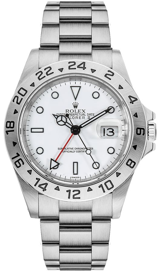 Rolex Explorer II White Dial on Oyster Ref. 16570 Papers 2000