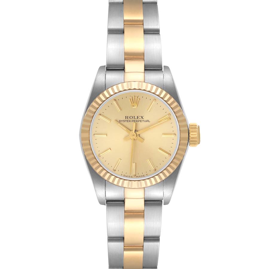 Rolex Oyster Perpetual Champagne Stick Dial on Oyster Bracelet Ref. 67193 1997