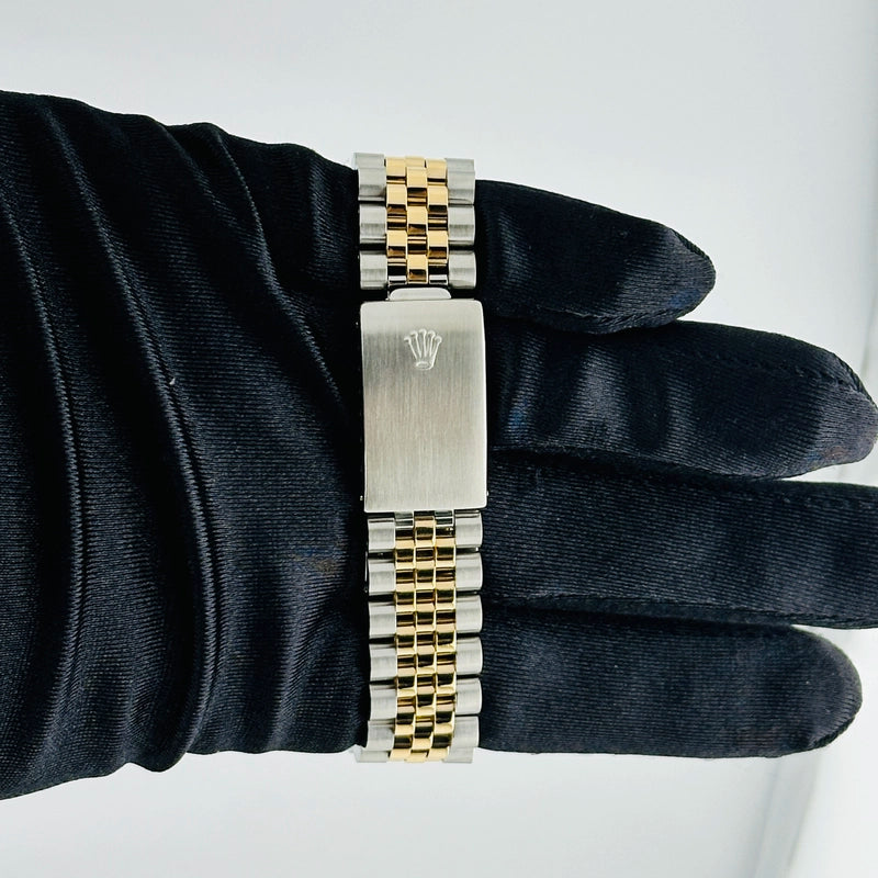 Rolex Datejust Champagne Stick Dial on D Link Jubilee Ref 16013 with Papers 1987