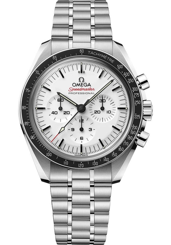 Omega Speedmaster Moonwatch Professional White Dial on Stainless Steel Bracelet Ref 310.30.42.50.04.001 with Card
