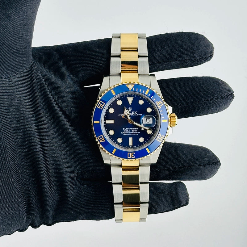 Rolex Submariner Blue Dial on Oyster Ref 126613LB with New Style Card Green 2022