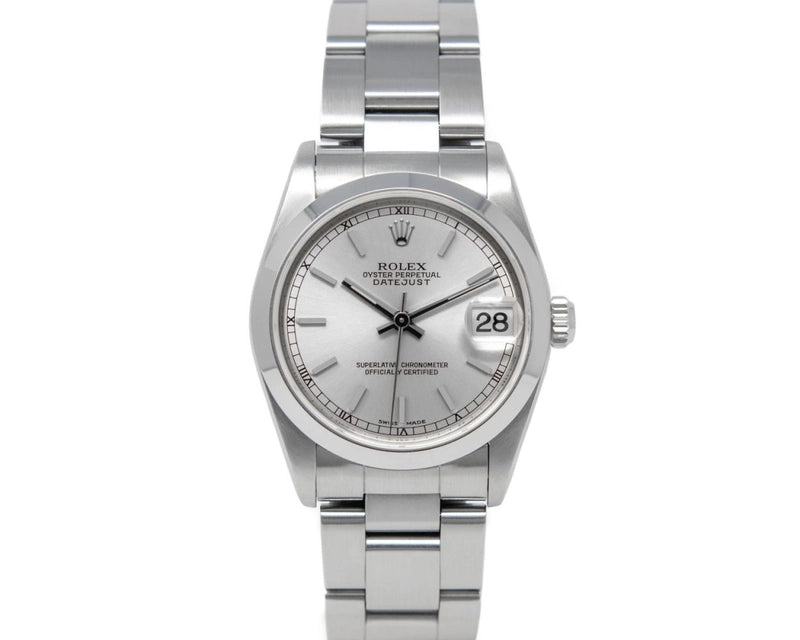 Rolex Datejust Silver Dial on Oyster Ref 78240 with Papers 2001