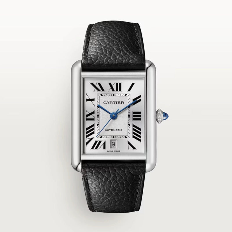 Cartier Tank Must XL Silver Roman Dial on Leather Strap Ref 4490/WSTA0040 with Card 2024