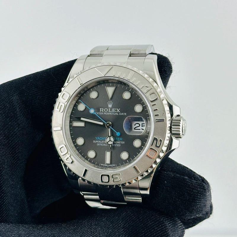 Rolex Yacht-Master Rhodium Dial on Oyster Ref 116622 with New Style Card White 2016