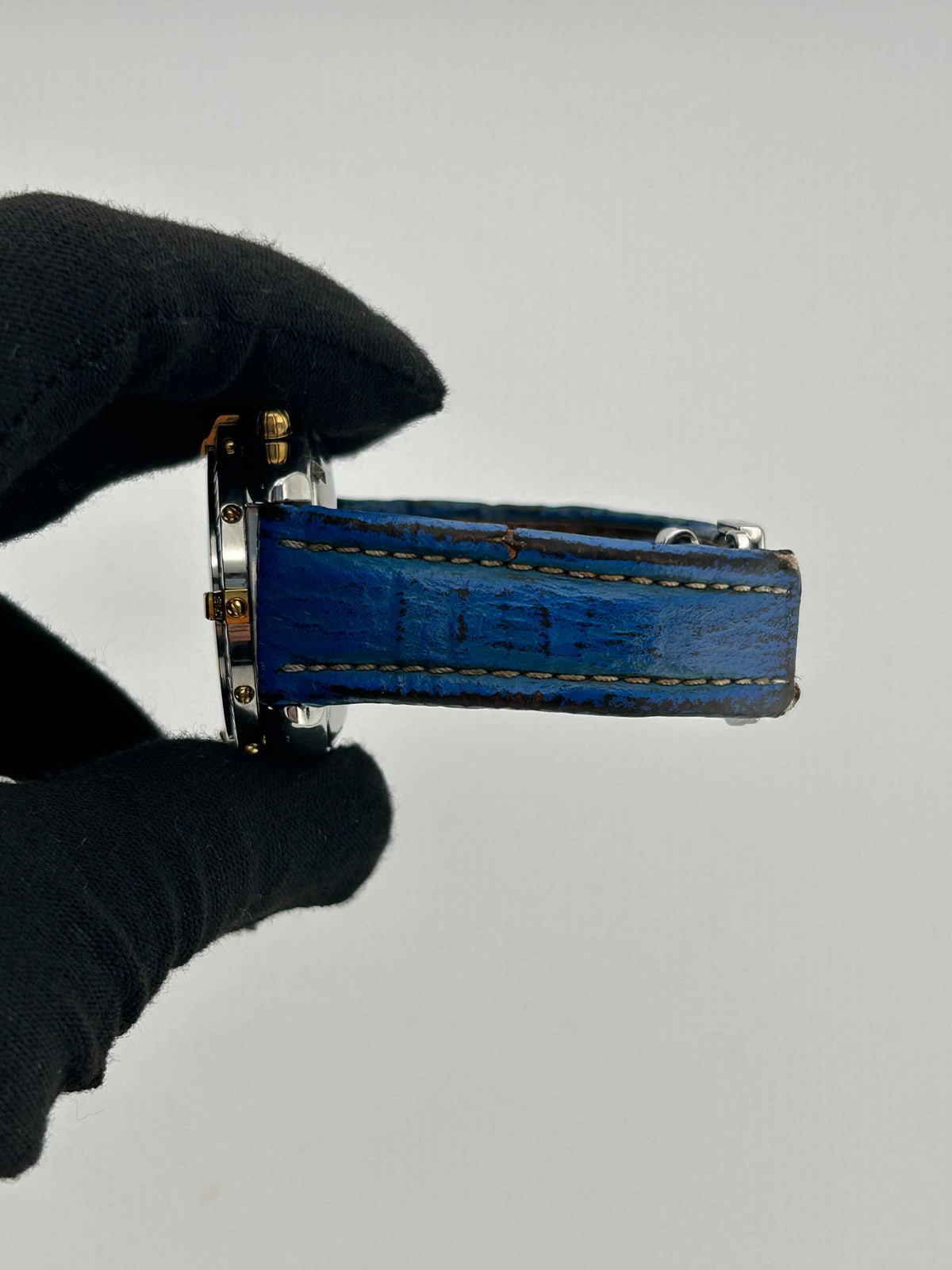 Breitling Breitling Chronomat Blue Dial on Blue Leather Strap Ref. B13048 — view 4