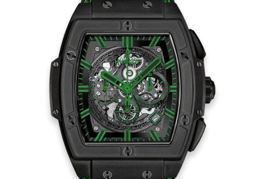 Hublot Spirit of Big Bang B/P Black With Green Markers Dial on Leather/Rubber Ref 601.CG.0190.LR with Card 2020