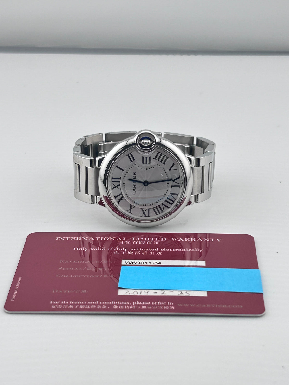 Cartier Ballon Bleu Silver Dial on Steel Ref. W69011Z4 Card 2014 — view 7
