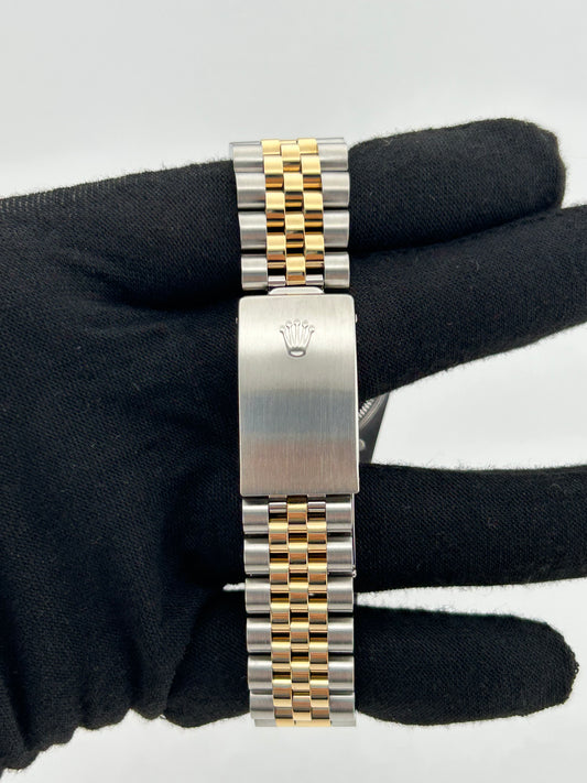 Rolex Oyster Perpetual Date Champagne Stick Dial on Jubilee Ref. 15223 — view 2