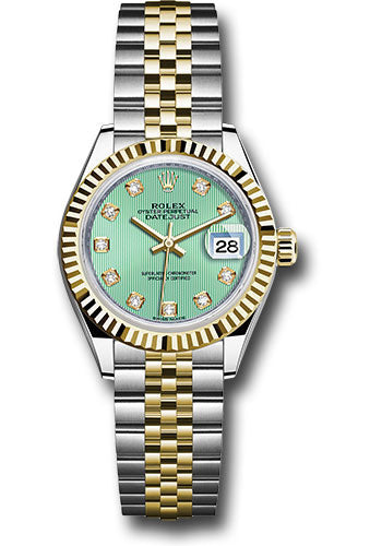 Rolex Datejust Lady Mint Green Diamond Dial on Jubilee Ref. 279173 Card 2017