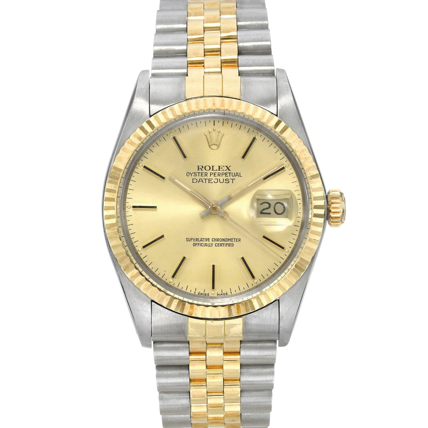 Rolex Datejust Gold Dial on Jubilee Ref. 16233 Papers 1994