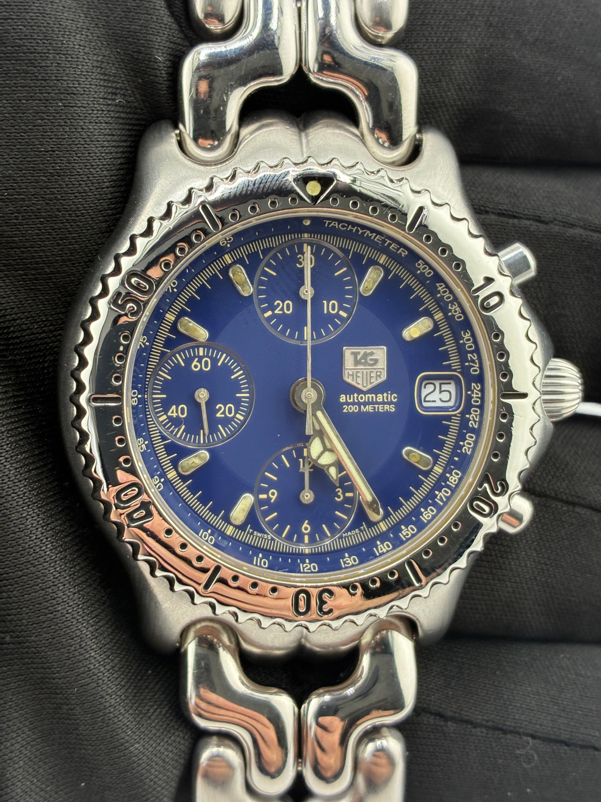 Tag Heuer SEL Blue Dial on Stainless Steel Bracelet Ref. CG2111 — view 2