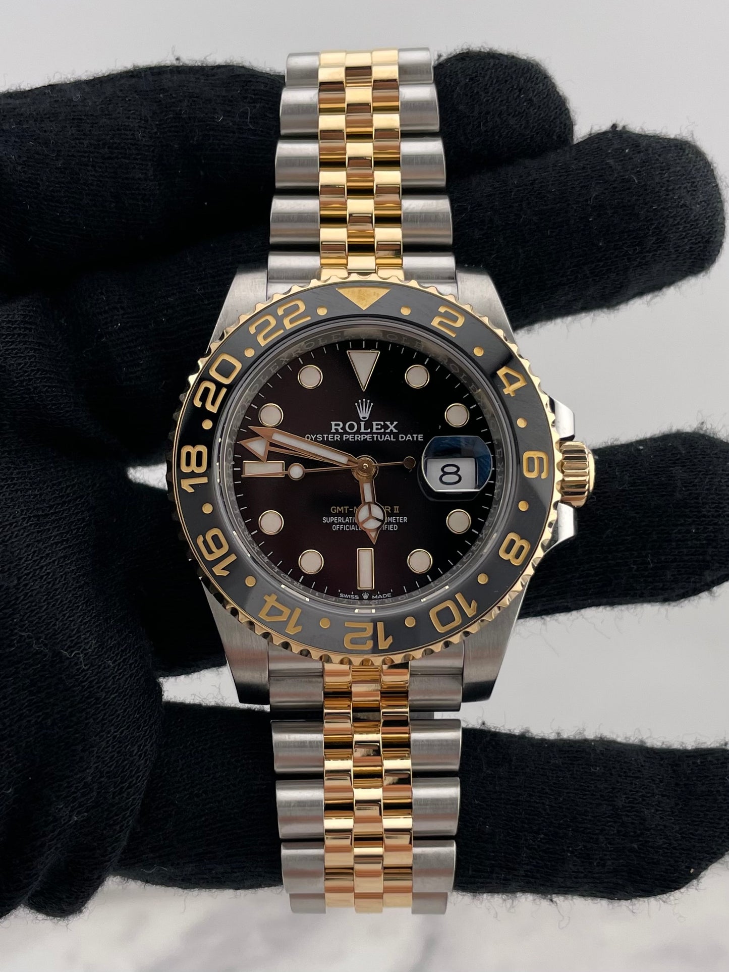 Rolex GMT-Master II Black Dial on Jubilee Ref. 126713GRNR Card 2025 — view 2