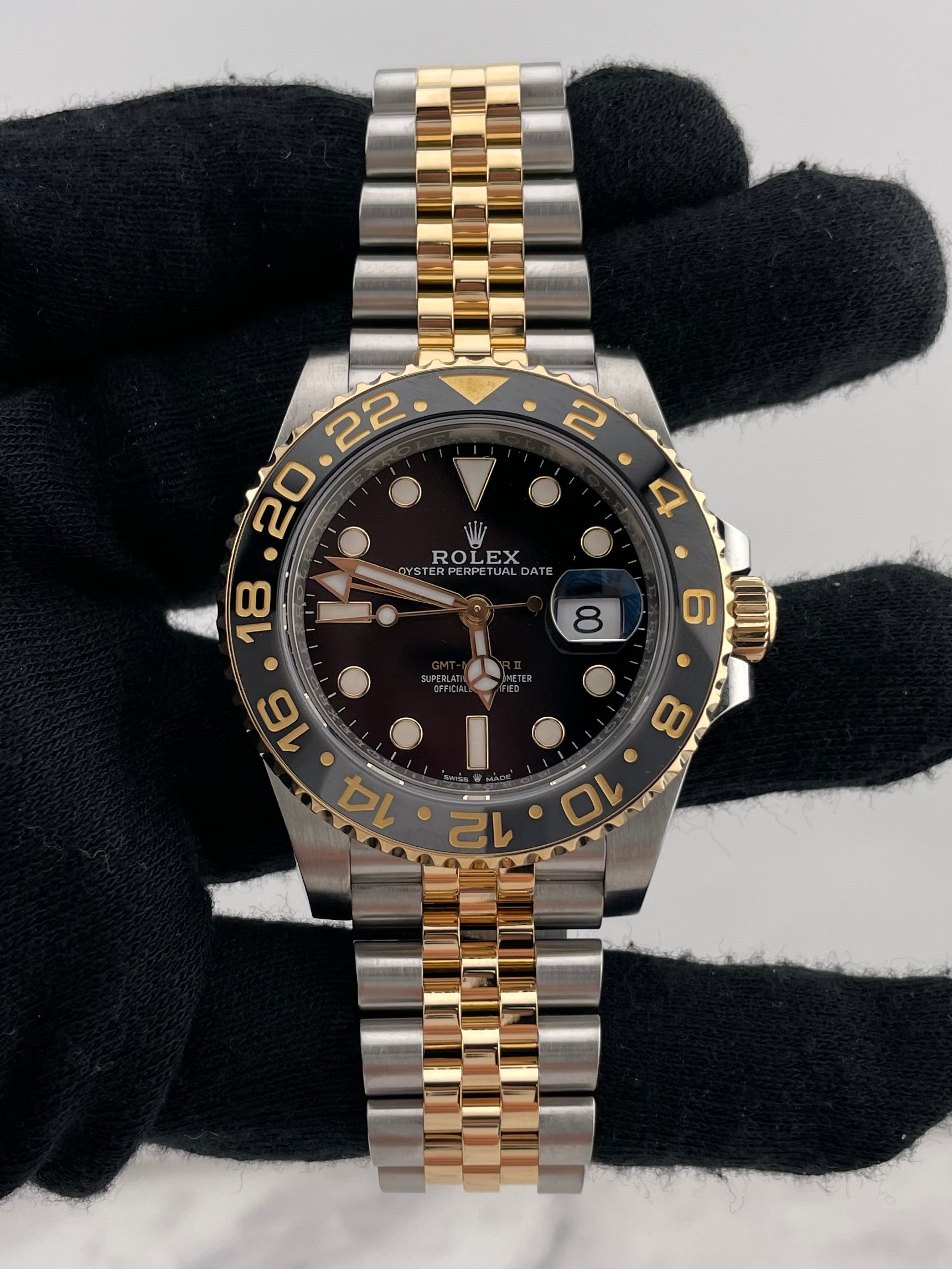 Rolex GMT-Master II Black Dial on Jubilee Ref. 126713GRNR Card 2025 — view 2