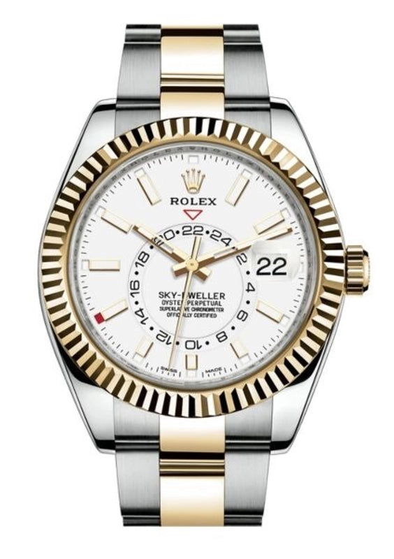 Rolex SkyDweller White Dial on Oyster Ref 326933 with New Style Card White 2018