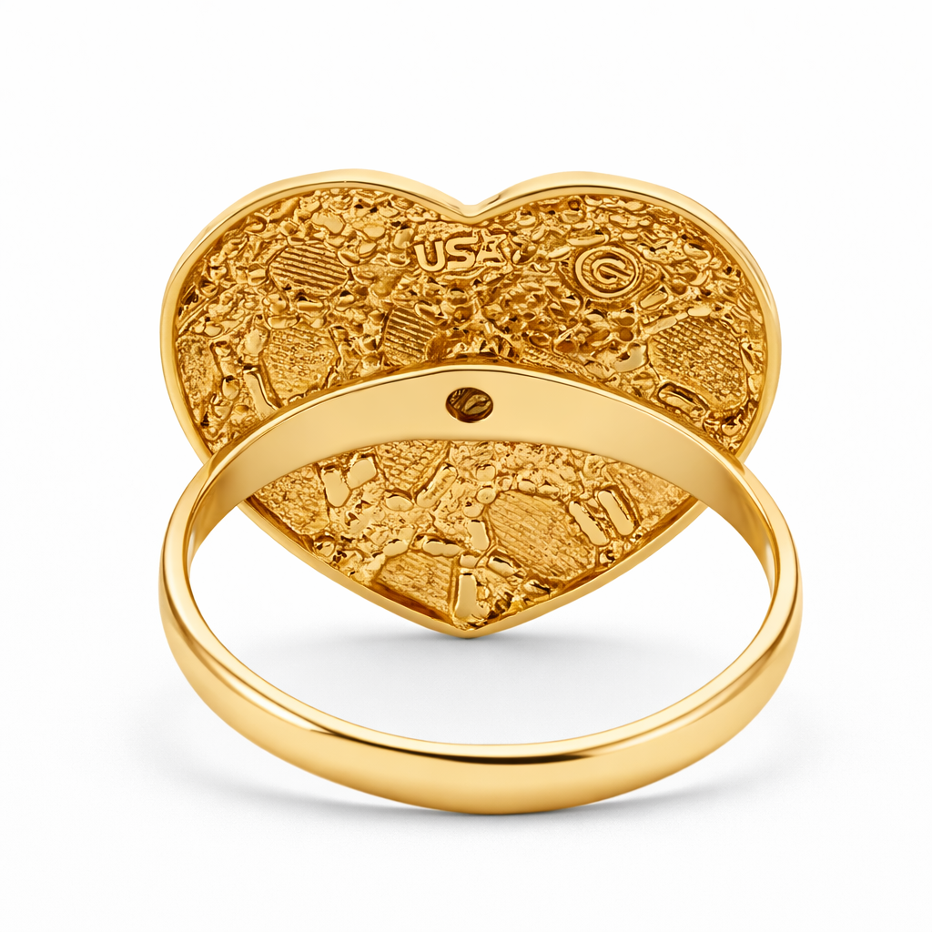 14k Yellow Gold Nugget Rings Ring View 2 - Fine Jewelry | Bust Down & Co