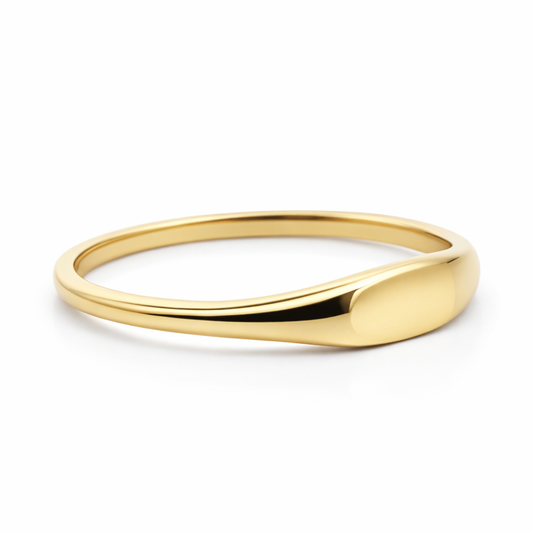 14k Yellow Gold Flat Top Simple Rings Ring - Fine Jewelry | Bust Down & Co