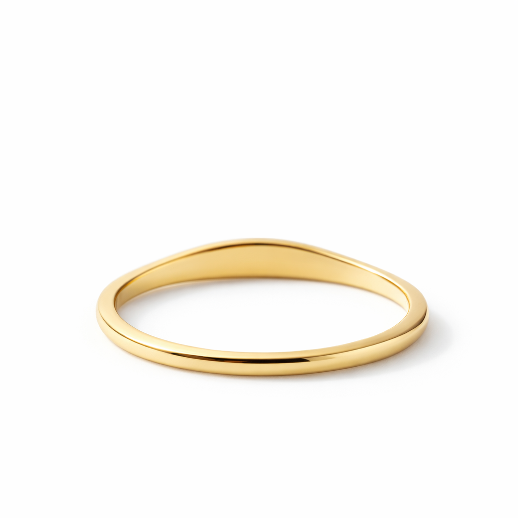 14k Yellow Gold Flat Top Simple Rings Ring View 3 - Fine Jewelry | Bust Down & Co