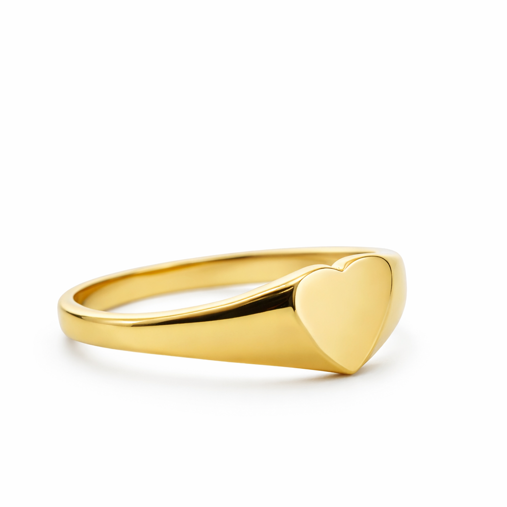 14k Yellow Gold Heart Top Simple Rings Ring - Fine Jewelry | Bust Down & Co