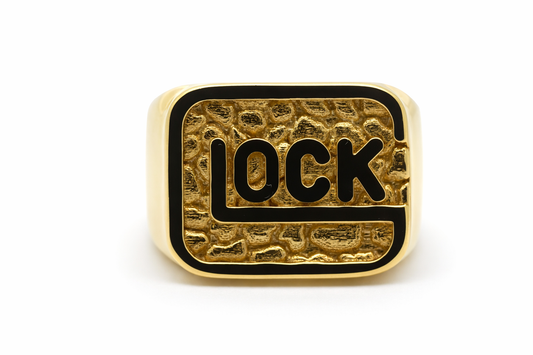 14k Yellow Gold Glock Nugget Ring - Fine Jewelry | Bust Down & Co